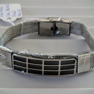 Men's Mesh Geometric Bar Bracelet